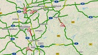 Ausschnitt der Karte zur Verkehrslage in NRW