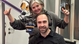 Thorsten Schleif und Moderatorin Heike Knispel im WDR 4-Studio