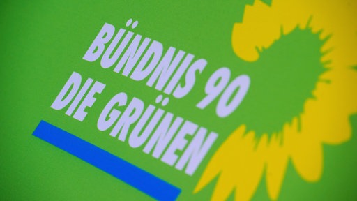 Logo und Schriftzug der Partei "Bündnis 90/Die Grünen"