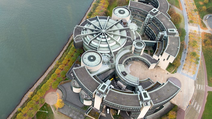 Düsseldorfer Landtag – von oben 