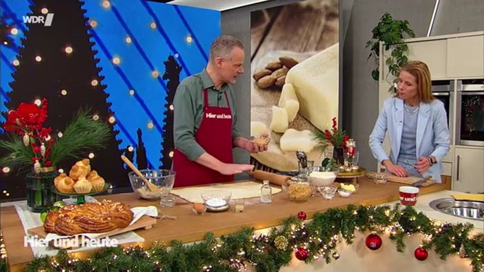 Marcel Seeger und Miriam Lange backen