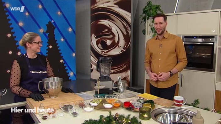 Weihnachtliche Schokoladenpralinen