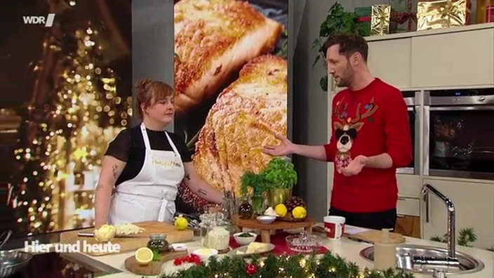 Julia Floß und Sven Kroll im hier und heute Studio