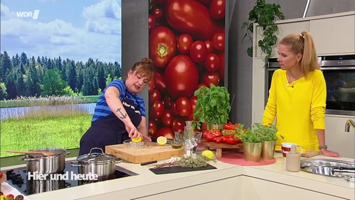 Geschmorte Tomaten mit Oregano und weißen Bohnen 