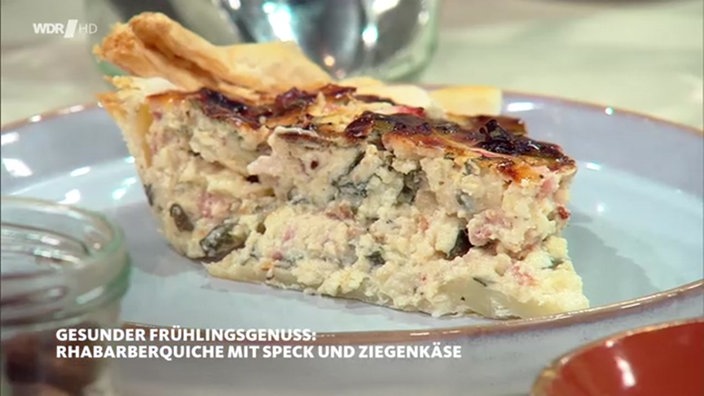 Rhabarberquiche mit Speck