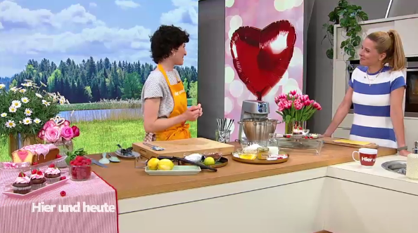 Aufnahme von einem Herzkuchen.