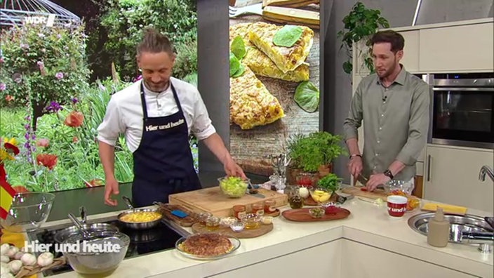 Tortilla Española mit grünem Salat