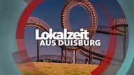 Panorama-Aufnahme von Duisburg umgeben von einem runden Rahmen