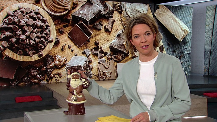 Moderatorin im Markt Studio