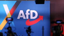 Presserückwand mit dem AfD Logo