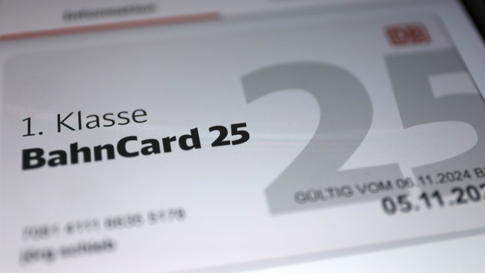 Die Bahncard muss in der App hinterlegt werden