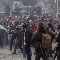 Landwirte protestieren auf den Straßen Brüssels