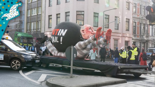 Putin-Wagen in Aachen