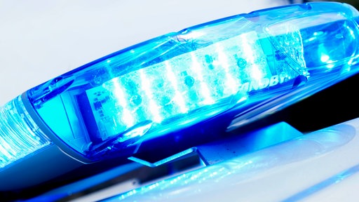 Blaulicht des Einsatzwagen der Autobahnpolizei Hilden
