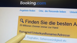 Die Suchzeile eines Buchungsportal