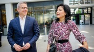 Katherina Reiche, designierte Bundesminister für Wirtschaft und Energie, und Karsten Wildberger, designierter Bundesminister für Digitalisierung und Staatsmodernisierung.