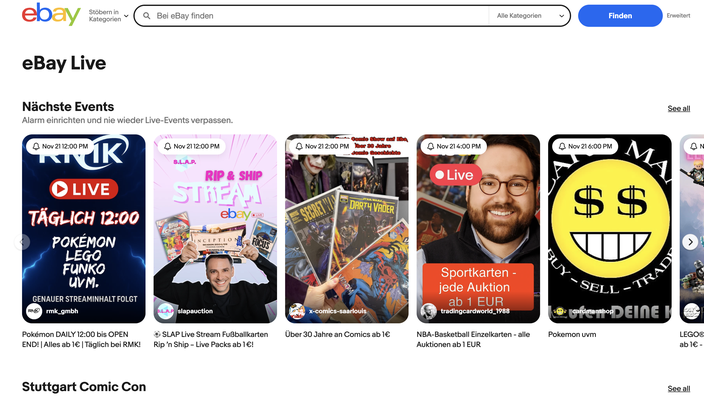 eBay Live erlaubt jedem, live Produkte zu verkaufen