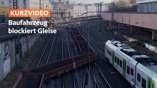 Baufahrzeug entgleist: Nur ein Gleis am Wuppertaler Hauptbahnhof frei