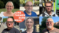 Collage von Menschen, die in die Kamera schauen, dazu Aufschrift "Eure Themen, eure Wahl" 