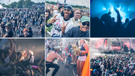 Eine Collage aus verschiedenen Fotos von Menschen auf Festivals