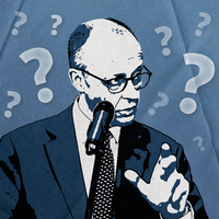 Illustration: Bundeskanzler Friedrich Merz (CDU), als er gerade vom "Problem" im "Stadtbild" spricht.