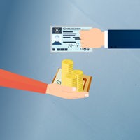 Grafik mit Führerschein und Geld