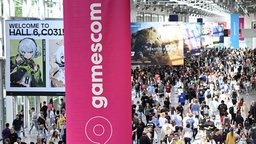 Besucher auf der Gamescom. 