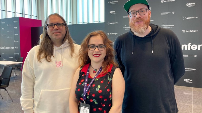 Robin Müller-Cleve, Sara Kindschus und Alexander Oemus (v.l.) sind das Entwicklerteam "Mouse Clique"