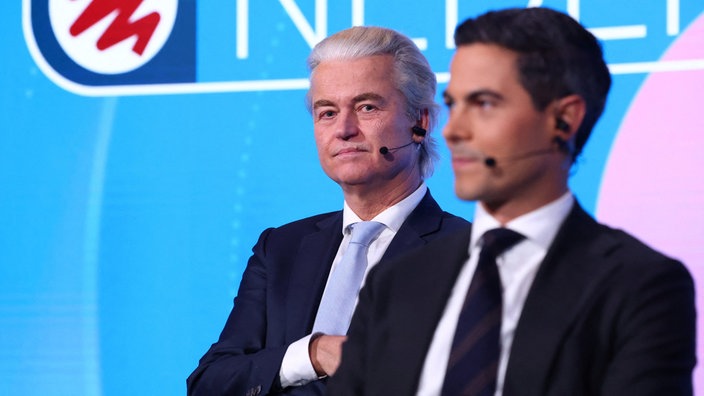 Geerd Wilders der PVV schaut in die Kamera