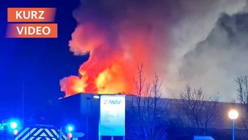 Großbrand in Krefelder Recyclingbetrieb | Video