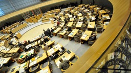 Landtagsabgeordnete im Landtag in Düsseldorf