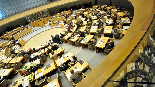 Landtagsabgeordnete im Landtag in Düsseldorf