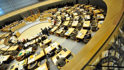 Landtagsabgeordnete im Landtag in Düsseldorf