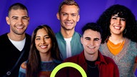 Die fünf Hosts von nicetoknow auf Tik Tok