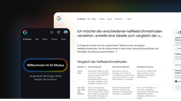 Im neuen KI-Modus werden Fragen beantwortet und es entstehen Gespräche mit der KI