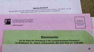 Wahlschein zur Kommunalwahl NRW 2025