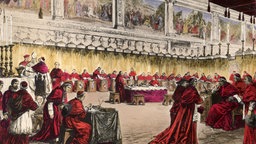 Versammlung der Kardinäle zur Papstwahl im Jahr 1878