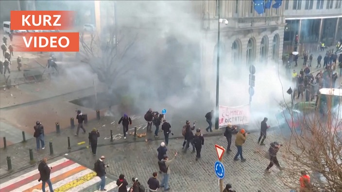 Proteste in Brüssel 