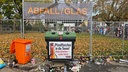 Voller Müllcontainer im Kwartier Latäng am 11.11.