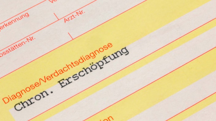 Diagnose chronische Erschöpfung auf einer Arzt-Überweisung
