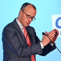 Friedrich Merz spricht während einer Wahlkampfveranstaltung am 16. Januar 2026 in Bad Rappenau