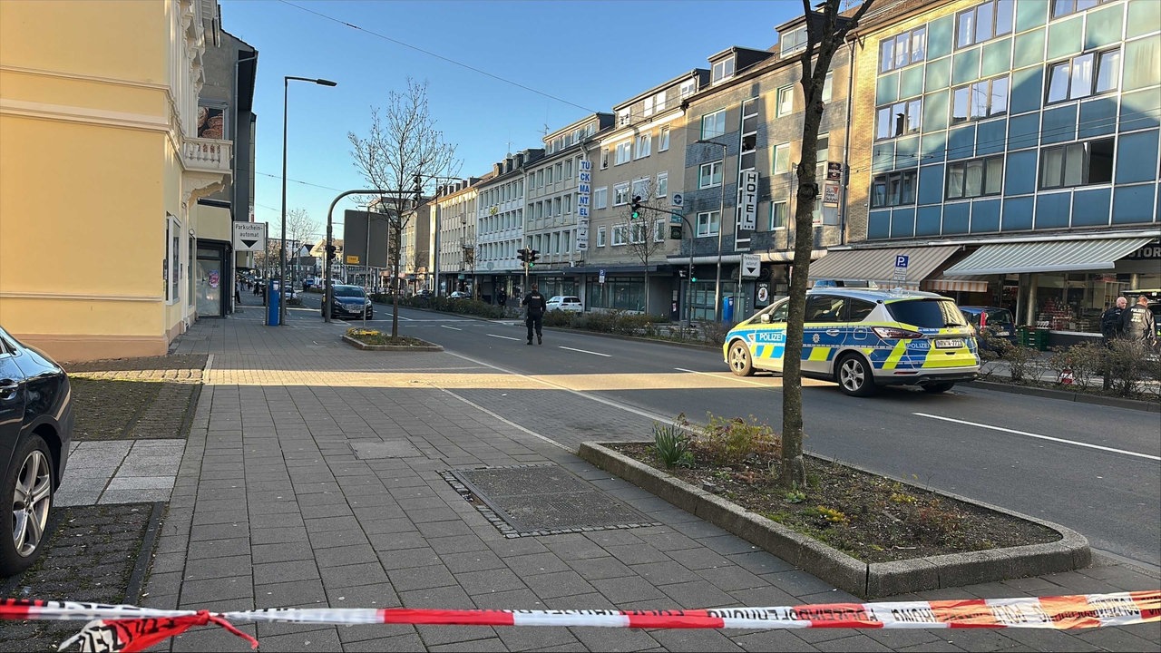 Solinger Innenstadt abgesperrt 