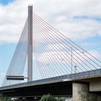 Gesperrte Friedrich-Ebert-Bruecke/Nordbruecke in Bonn