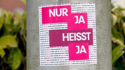 Aufkleber: Nur Ja Heisst Ja 
