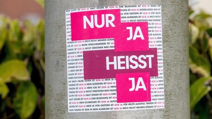 Aufkleber: Nur Ja Heisst Ja 