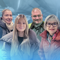 Pendler Alessandra Cichon, Catherine Grützmann, Thomas Groß und Michelle Rhode.