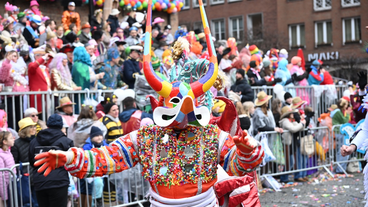 Rosenmontagszug in Düsseldorf 