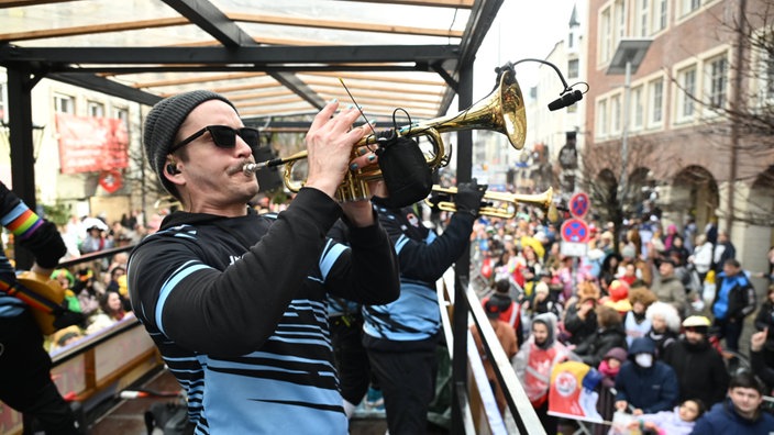 Musik auf dem Rosenmontagszug 