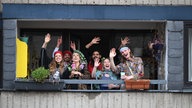Karnevalisten an Rosenmontag 