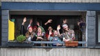 Karnevalisten an Rosenmontag 